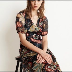 Velvet by graham & spencer paisley wrap dress